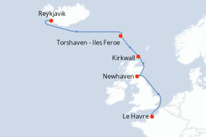 Itinéraire : Europe du Nord & Atlantique NE