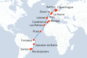 Itinéraire : Europe du Nord & Atlantique NE