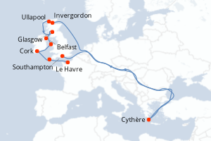 Itinéraire : Europe du Nord & Atlantique NE
