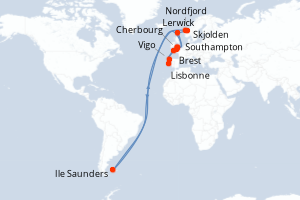 Itinéraire : Europe du Nord & Atlantique NE