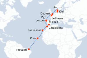 Itinéraire : Europe du Nord & Atlantique NE