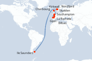 Itinéraire : Europe du Nord & Atlantique NE