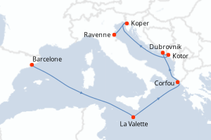 Itinéraire : Méditerranée & mers adjacentes