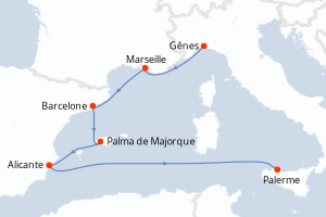 Itinéraire : Méditerranée & mers adjacentes