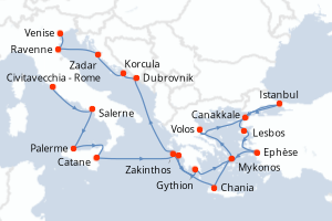 Itinéraire : Méditerranée & mers adjacentes