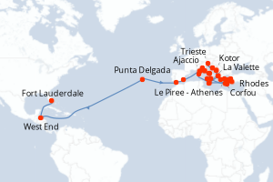 Itinéraire : Méditerranée & mers adjacentes