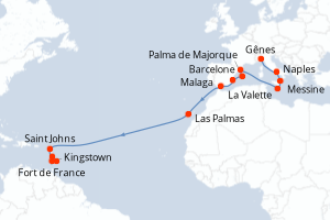 Itinéraire : Méditerranée & mers adjacentes