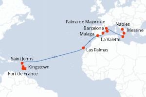 Itinéraire : Méditerranée & mers adjacentes