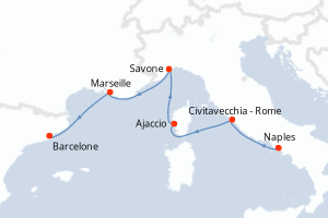 Itinéraire : Méditerranée & mers adjacentes