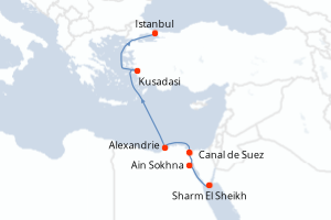 Itinéraire : Méditerranée & mers adjacentes