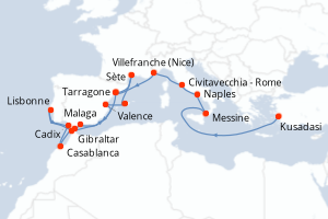 Itinéraire : Méditerranée & mers adjacentes