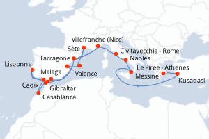 Itinéraire : Méditerranée & mers adjacentes