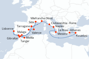 Itinéraire : Méditerranée & mers adjacentes