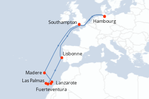 Itinéraire : Europe du Nord & Atlantique NE