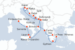 Itinéraire : Méditerranée & mers adjacentes