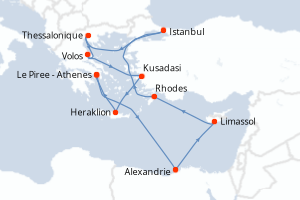 Itinéraire : Méditerranée & mers adjacentes