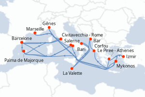 Itinéraire : Méditerranée & mers adjacentes