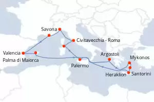 Crociera Italia, Spagna, Isole Baleari, Grecia a partire da 1579 ...